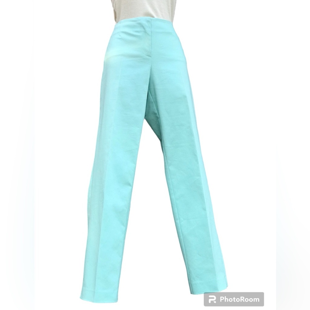 BELLA COLORI Aquamarine Teal Pastel High Waist Tailored Slacks Pants Size 8 - Picture 16 of 16